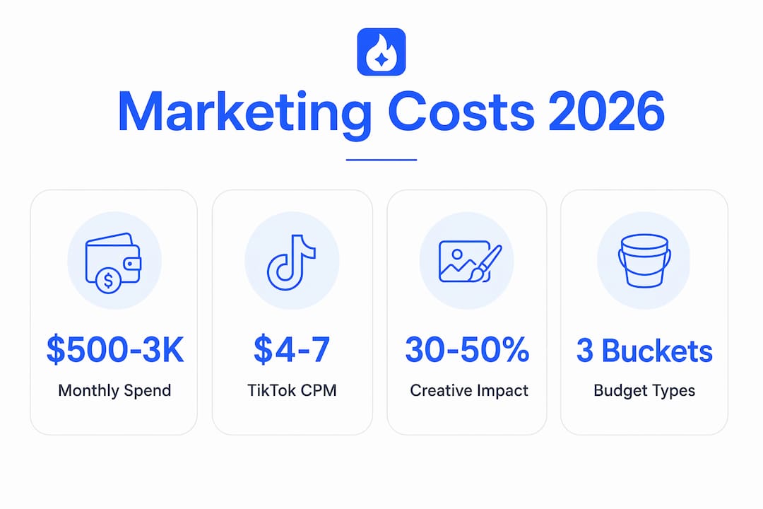 Infographic showing social media marketing cost statistics