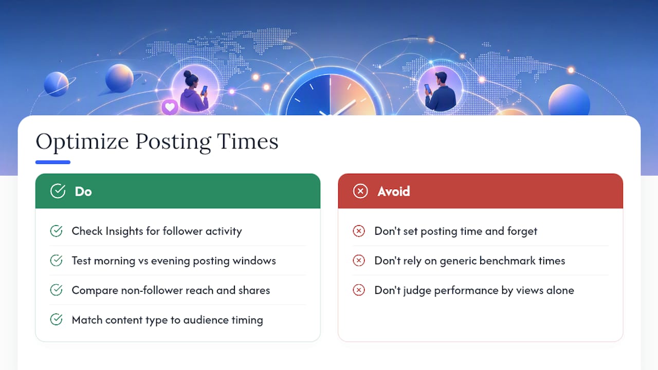 Tips for Optimizing Posting Times Based on Audience Activity — overview diagram