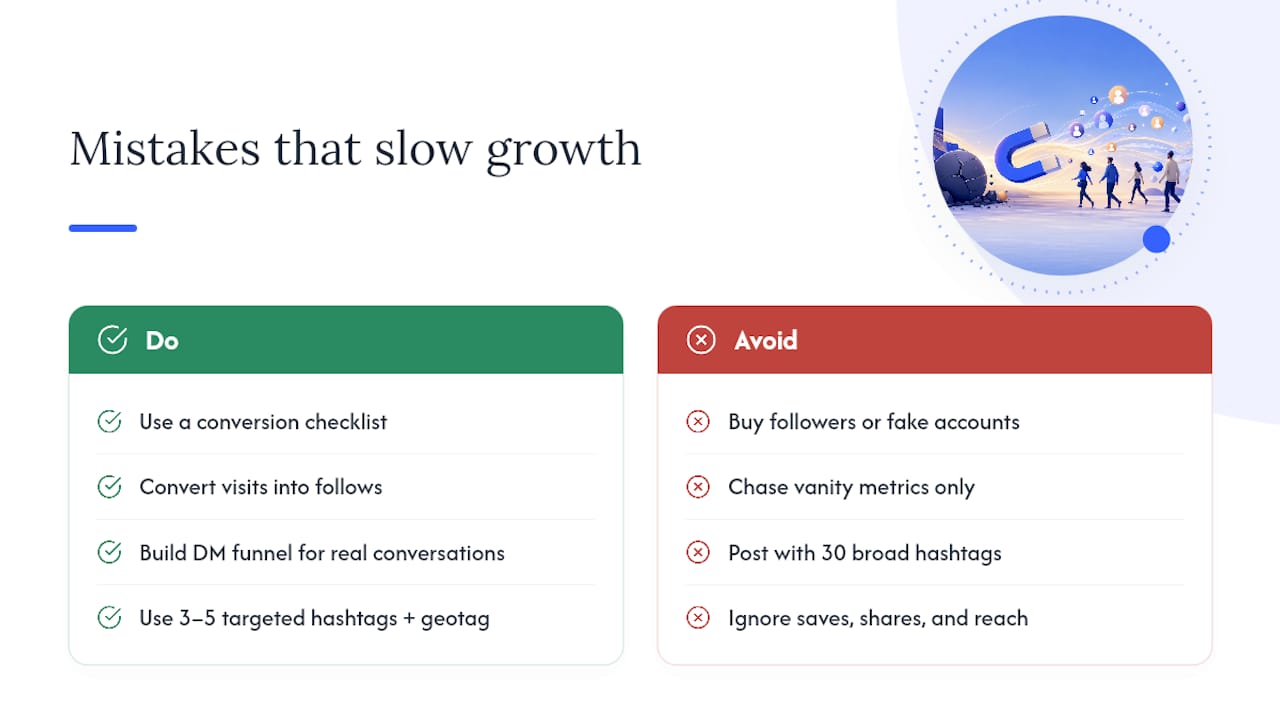What Mistakes Slow Down Follower Growth? — overview diagram