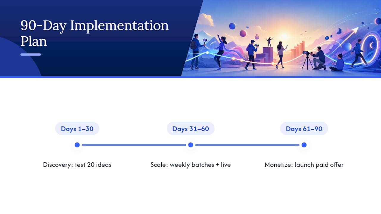 Three-stage 90-day creator plan