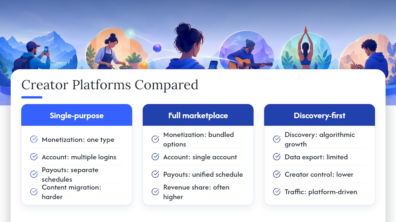 How Do Top Creator Platforms Compare? — overview diagram