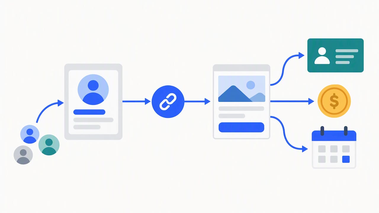 Follower path to subscription, tip, or livestream