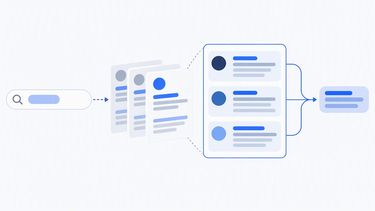 Keyword search revealing patterns across creator profiles